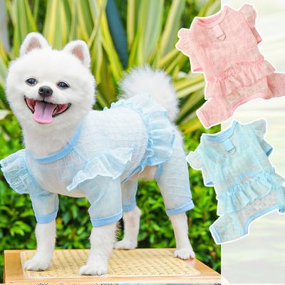 Vierbeinige Kleidung Haustier Hundekleidung Hundekleidung Katzenkleidung Zubehör Spitze Mesh Gaze Röcke Hosen