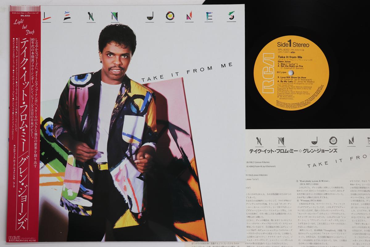 LP Record GLENN JONES  Take It From Me RPL8352 RCA 1986 Japan Obi SoulFunk Used