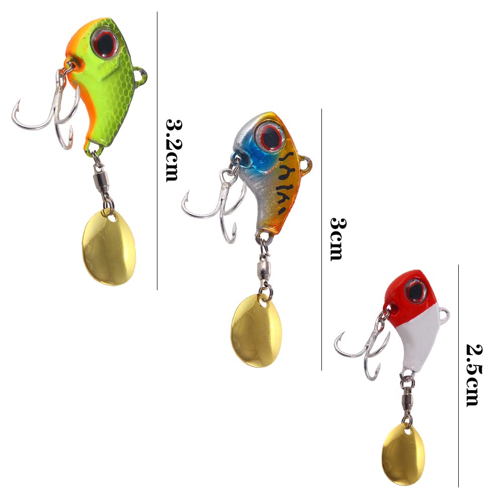 Fishing Lure Wobble Rotating Metal Vibration Bait Spoon Jig Sea Lures Artificial Hard Baits Sequins Tackle