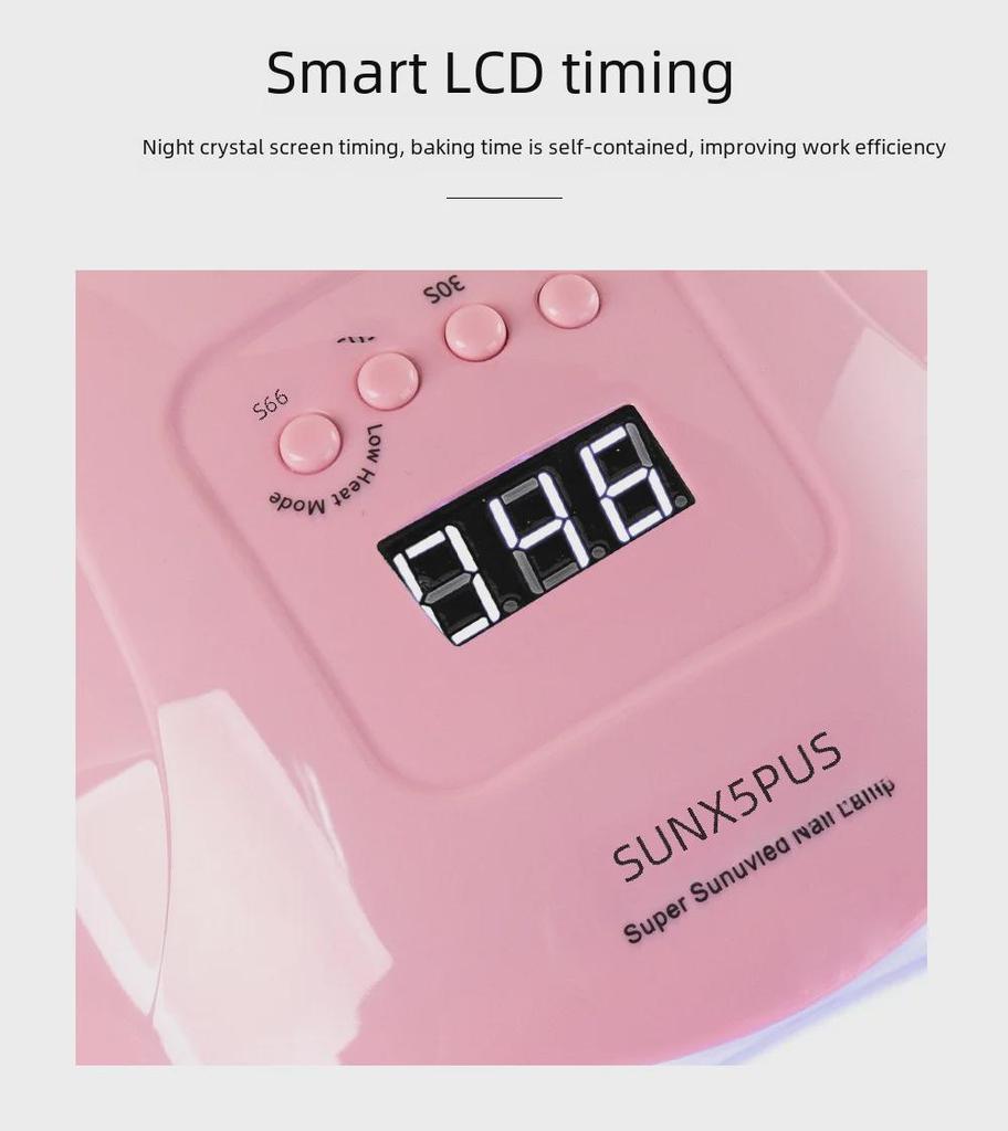 SUNx5 Plus Sunshine Nail Lamp: 4-Speed High-Power LED Phototherapy Nail Polish Lamp