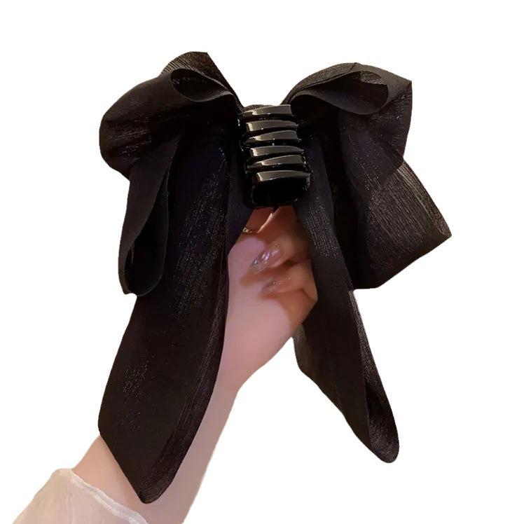 Silver Pearlescent Bow Hair Clip: Versatile, Influencer-Approved Princess Style