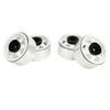 4Pcs Beadlock Wheel Rim Offset ‑8.9mm Metal Deep Dish Hub Wheel Rims for Axial SCX10 90046 1.9 Inch White