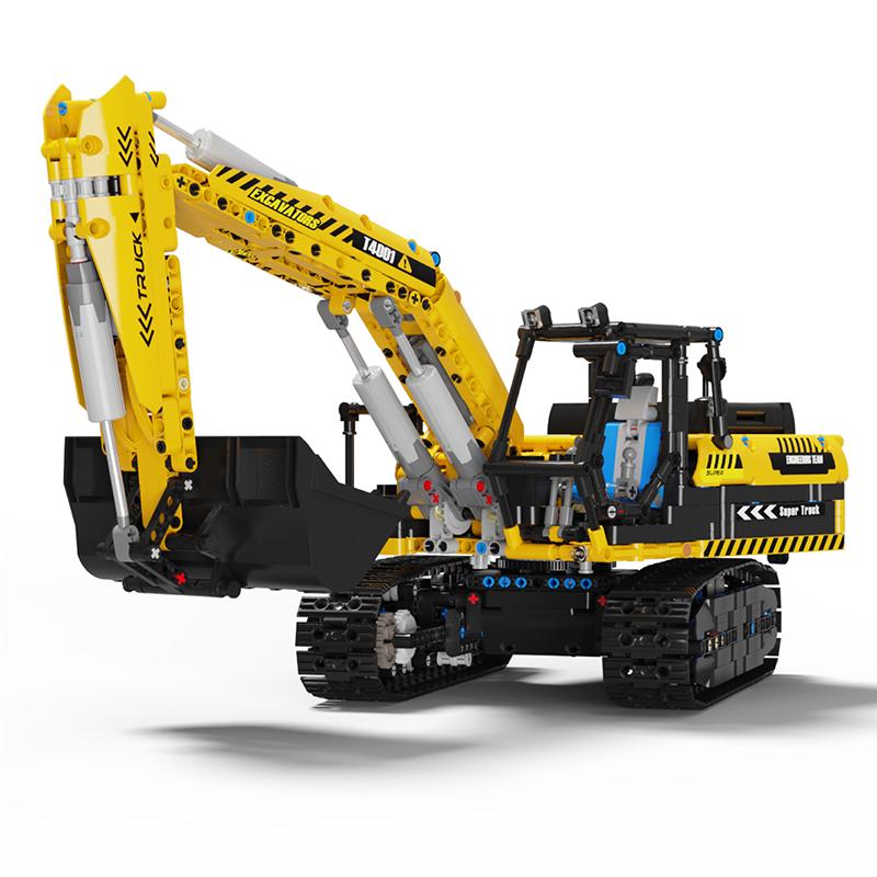 Non-Toxic Rc Engineering Vehicle Building Blocks Bulldozer Earthmoving Vehicle City Engineering Car Model Technology Bricks Kids Toys Gift