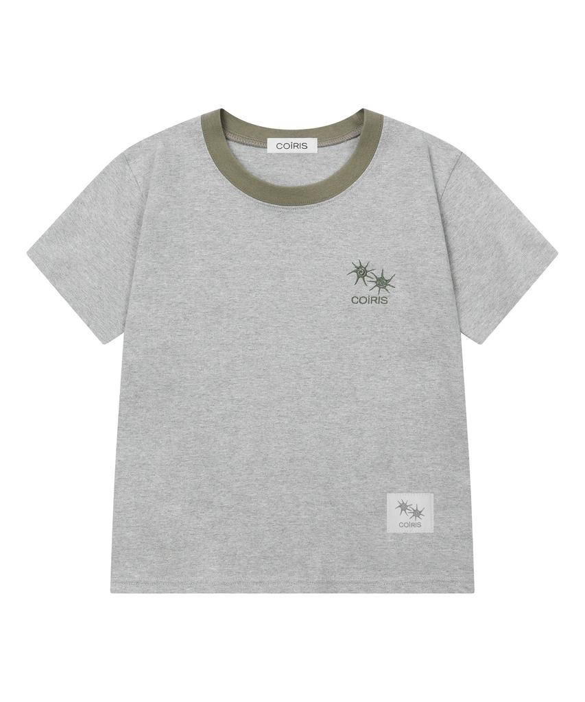 Koiliseu Laura Small Logo Color Block Short Sleeve T-Shirt (13 Colors)