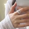 Silve Zircon Bead Ring For Women Girl Party Gift Sweet Cool Versatile Vintage Korean Jewelry Dropshipping