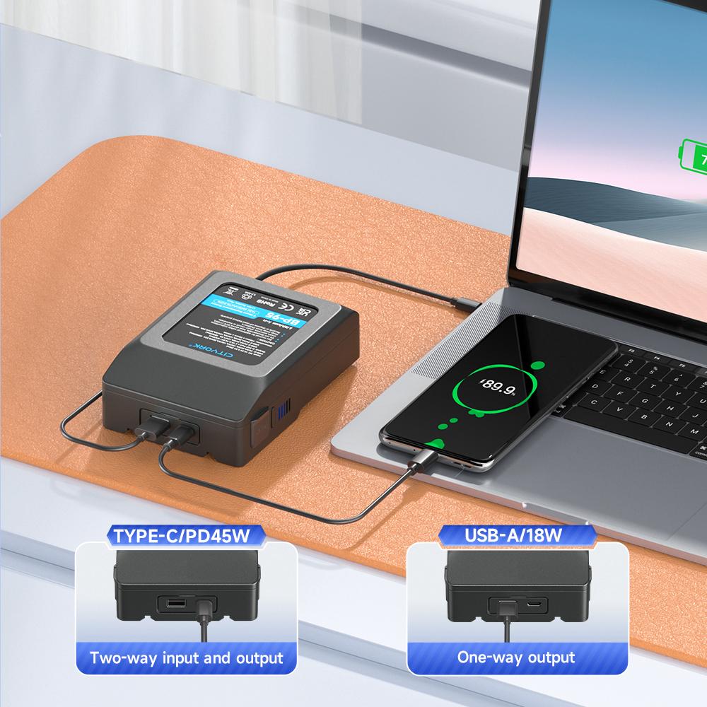 Sony V-Lock BP Piller için V Montajlı Pil BP-95 Kamera Yayını LED Video Işığı Blackmagic URSA Mini Pro