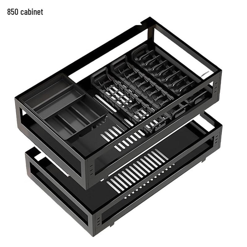 Zhaiwanjia Multifunction Double-Layer Kitchen Pull-Out Dish Rack