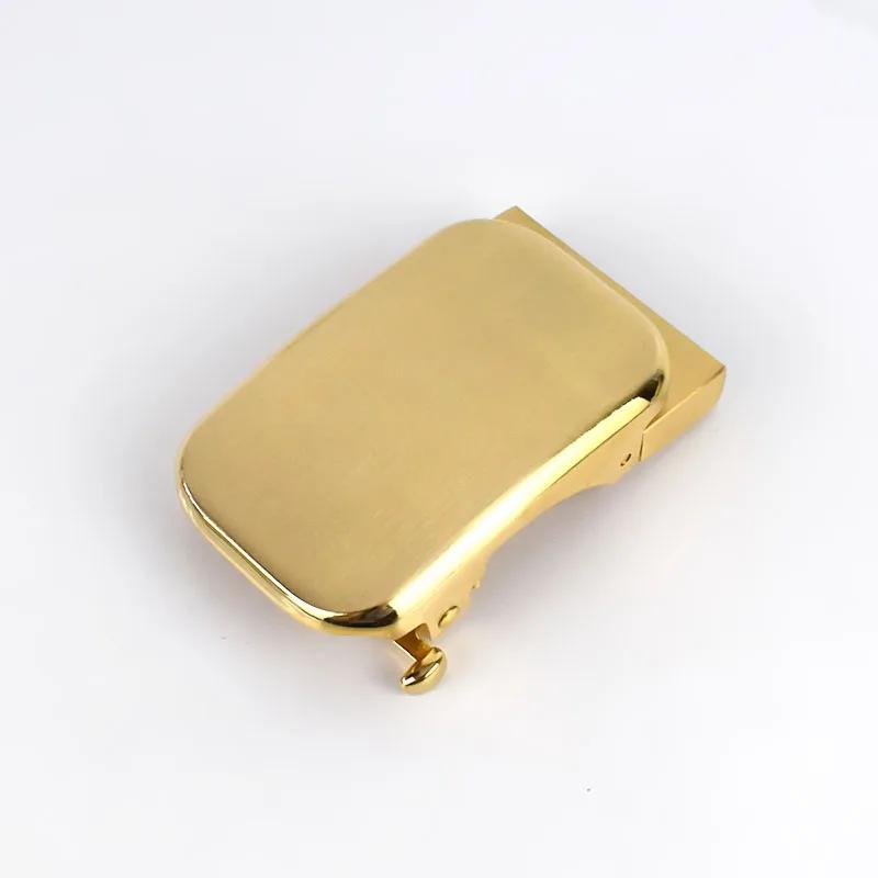 

33-34mm Deepeel Solid Brass Stainless Steel Belt Buckles Brushed Metal Automatic Buckle Men Waistband Belts Head Leather Craft 35mm