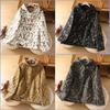 Cotton and Linen Floral Cotton Coat Women's Winter Literature and Art Retro Loose Hooded Quilted Warm Cotton Jacket