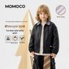 MamyMyMa Kids' Winter Fleece-Lined Faux Leather Jacket