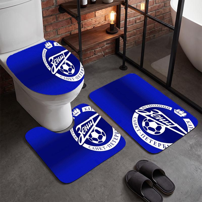 Zenit (17)Flannel Toilet 3 Piece Set Soft Bathroom Rug Non-Slip Toilet Seat Cover Bathroom Home Decor