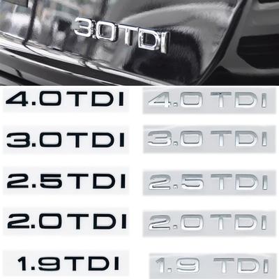 2026 3D 1.9 2.0 2.5 3.0 4.0 TDI Car Trunk ABS Badge Emblem Rear Tailgate Fender Door Adhesive Badge for 4YGYE A4 A5 A6 A7 A8 Q3 Q5 Q7