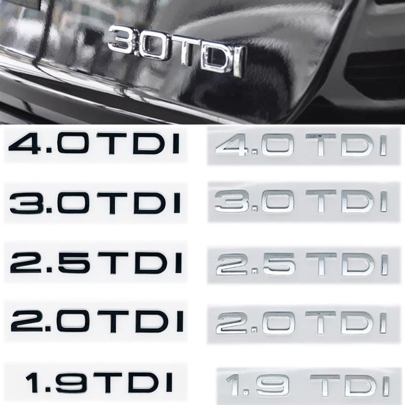 3D 1.9 2.0 2.5 3.0 4.0 TDI Car Trunk ABS Badge Emblem Rear Tailgate Fender Door Adhesive Badge For Audi A4 A5 A6 A7 A8 Q3 Q5 Q7