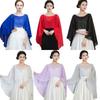 All Match Thin Wide Chiffon Shawl Sunscreen Wedding Scarves Shawl Women Pullover Wraps  for Women