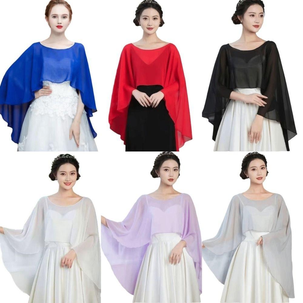 All Match Thin Wide Chiffon Shawl Sunscreen Wedding Scarves Shawl Women Pullover Wraps  for Women