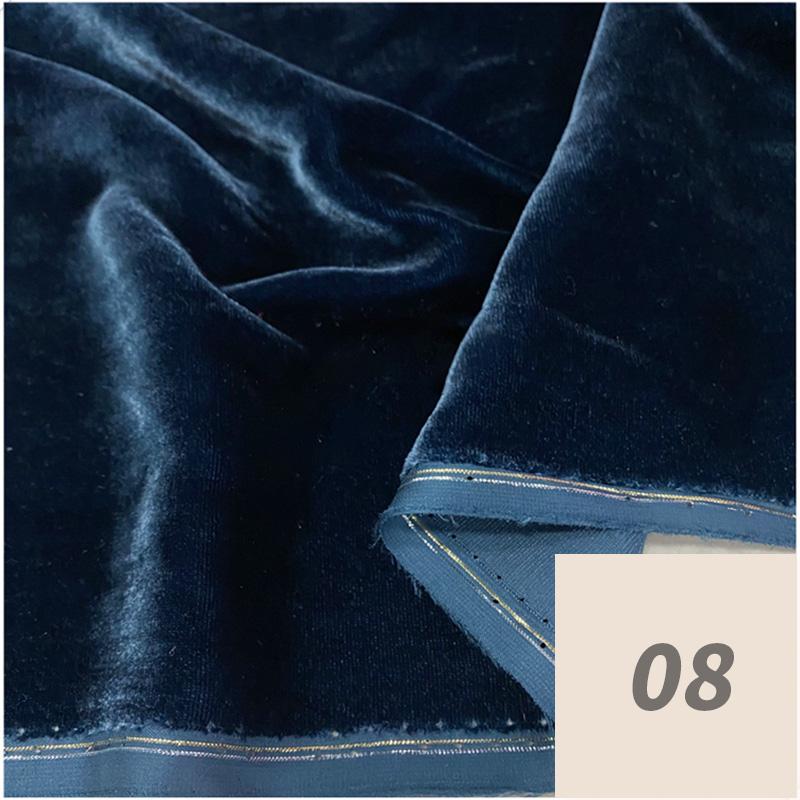 1,4 m breit Maulbeerseide Echt Samt Stoff Einfarbig Cheongsam Kleid Gold Samt Stoff Hochwertiger Hautfreundlicher Bekleidungsstoff