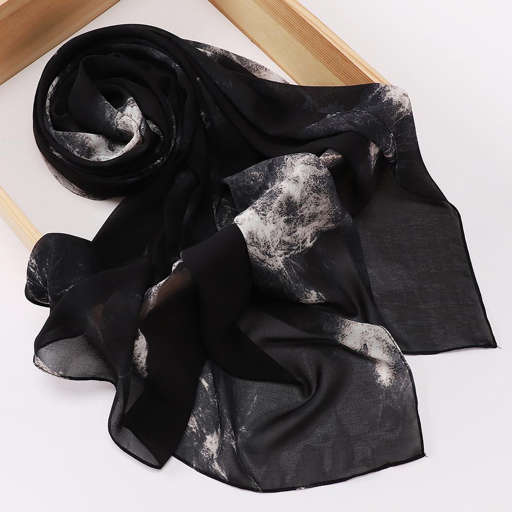 Leopard Snake Print Hijab Muslim Women Chiffon Scarf Breathable Malaysian Headscarf Wraps Shawls Tudung Bawal