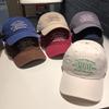 Fashion Solid Color Baseball Hat for Women Cotton Letter Embroidery Adjustable Duck Tongue Cap Girls Sunshade Outdoor Hat