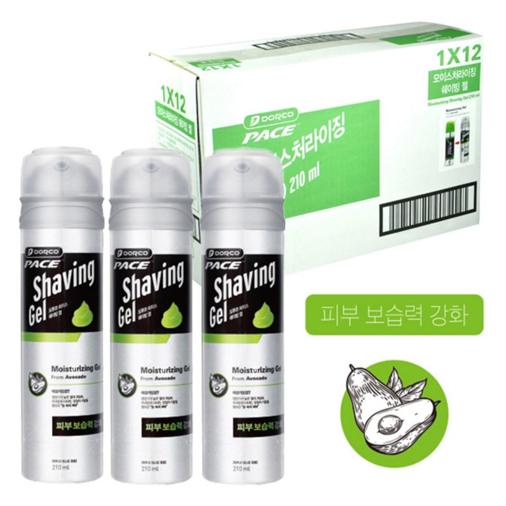 Dorco Face Moisture Shaving Gel 1 BOX 12P / Face Gel / PACE Gel Household Supplies Oral Care / Care Cream 12 Pcs 210ml