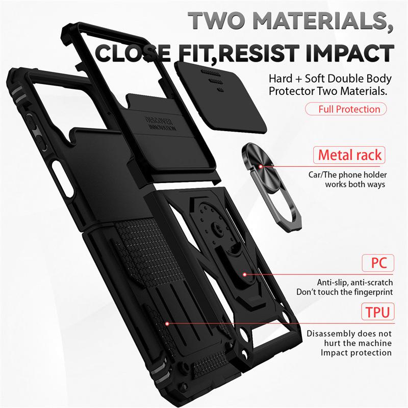 Suitable for Samsung Z Flip 6 Ring Anti fall Folding Mobile Phone Case Z Flod 7 Sergeant Push Window Protective Case