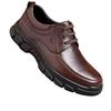 Herren Business Casual Weichsohlen Leichte Lederschuhe Herren Schnürer Rundkopf Plateau Papa Schuhe