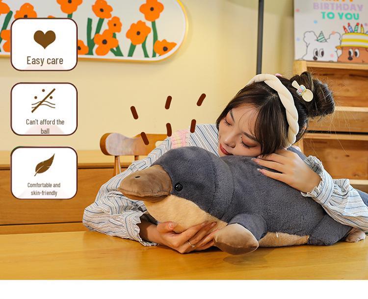 Large Platypus Plush Pillow - Ugly-Cute Stuffed Animal Doll for Kids