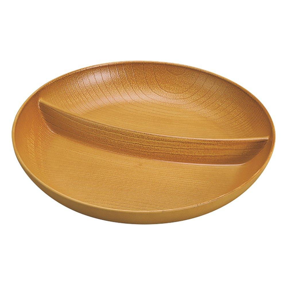 

Yamanaka Lacquer Natural Zelkova Wood Grain Circle Plate M16571-5 бежевый