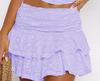 European & American Multi-Layer Lace Stacked Short Skirt - Solid Color Sexy Design