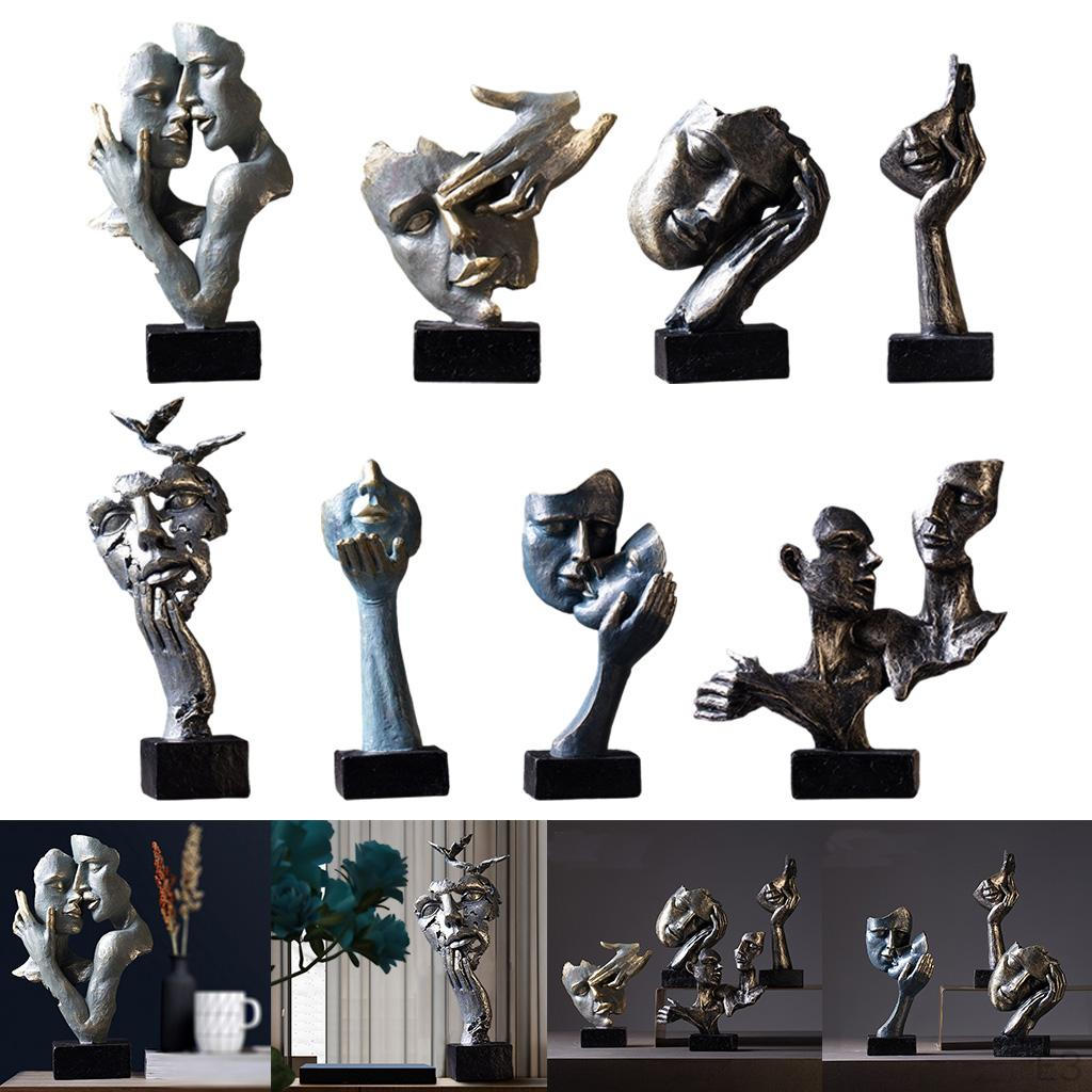 Abstract Figurines Statue Living Room Desktop Tabletop Curved Decor Ornament Art Crafts