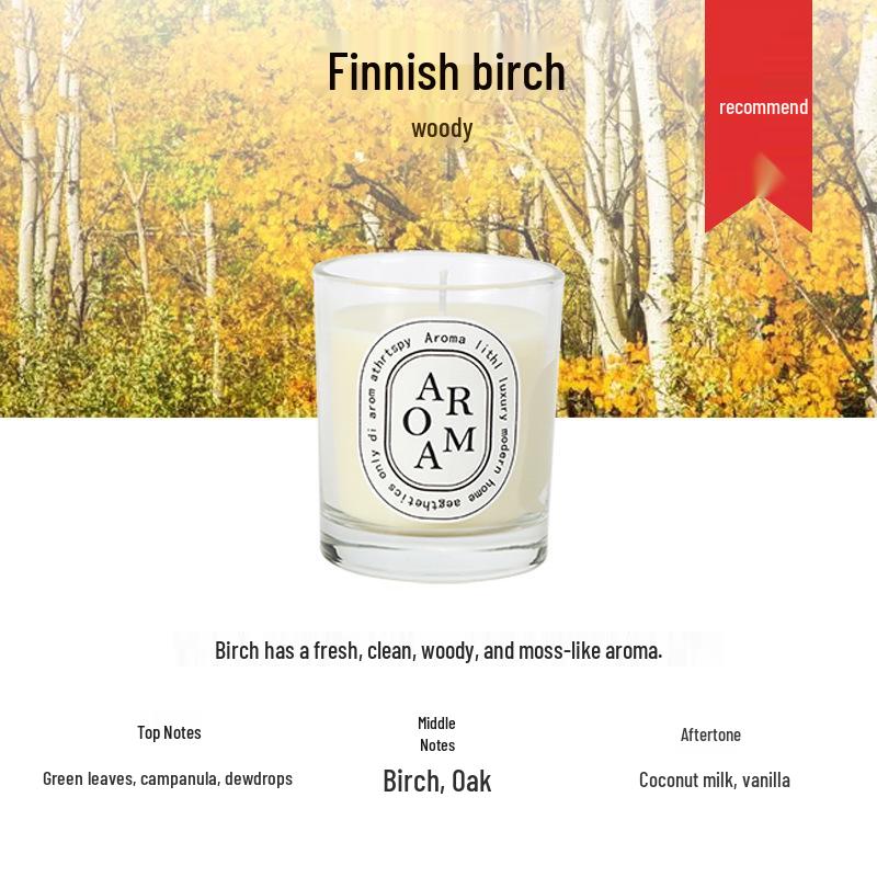 Transparent European Style Soy Wax Candle with Plant Essential Oils - Smokeless Home Aroma Gift