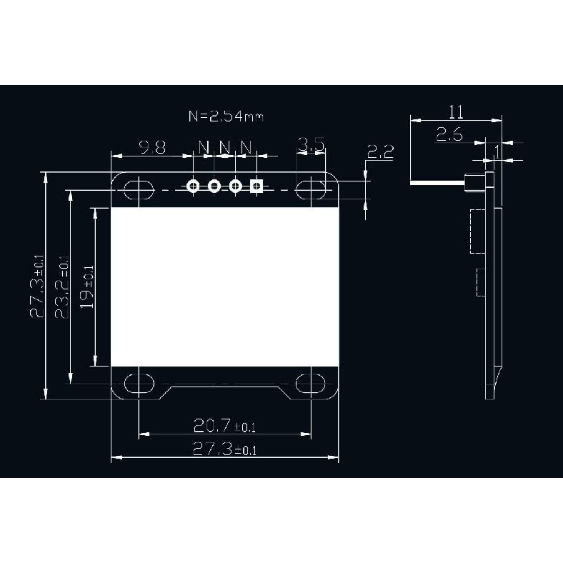 0.96 Inch Blue Yellow OLED Display Module I2C Serial 128x64 SSD1306 IIC Screen Board for Arduino Raspberry Pi 51 Msp420 STIM32 SCR Micro:bit (Pack of