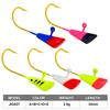Colored Soft Worm Lure Jig Head Hook - Upturned Artificial Bait Fish Hook Tumbler for Fishing Tackle.