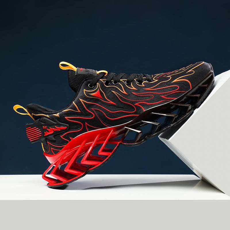 Robustní tenisky nadměrné velikosti 45 46 Pánské běžecké boty s čepelovou podrážkou Módní ležérní síťované prodyšné Zvýšená platforma Sportovní boty