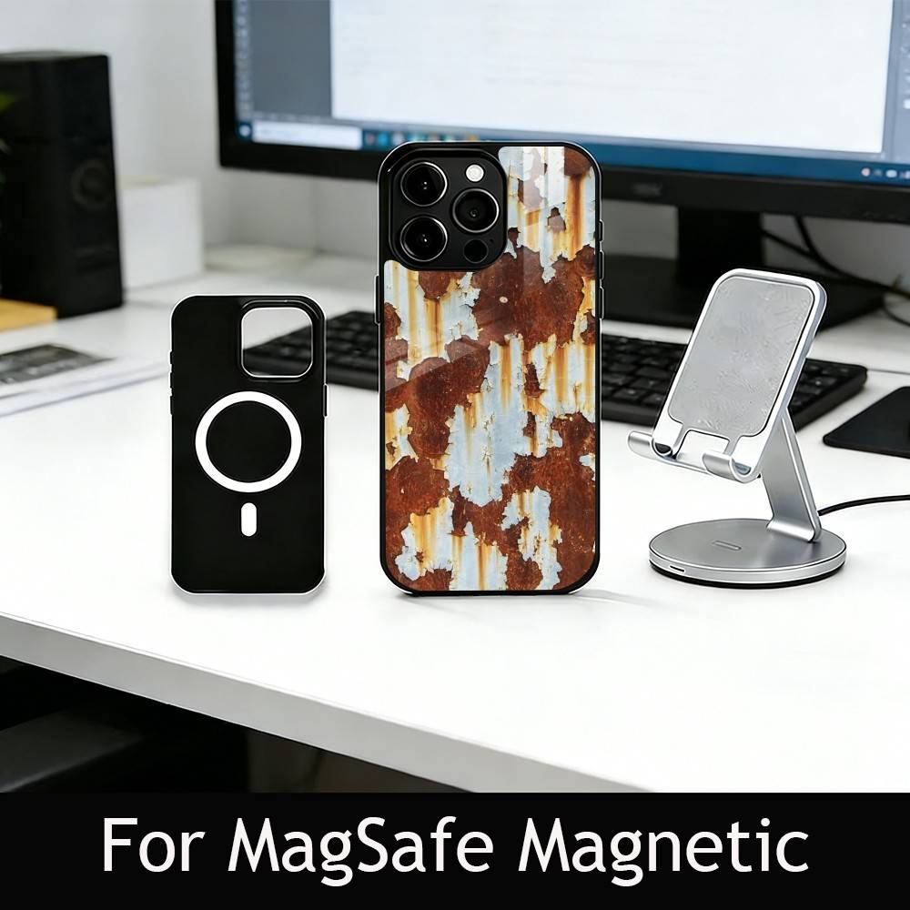 R-Retro I-Industrial R-Rusty Phone Case For iPhone17,16,15,14,13,12,11 Plus,Pro Magnetic with Magsafe Wireless Charging