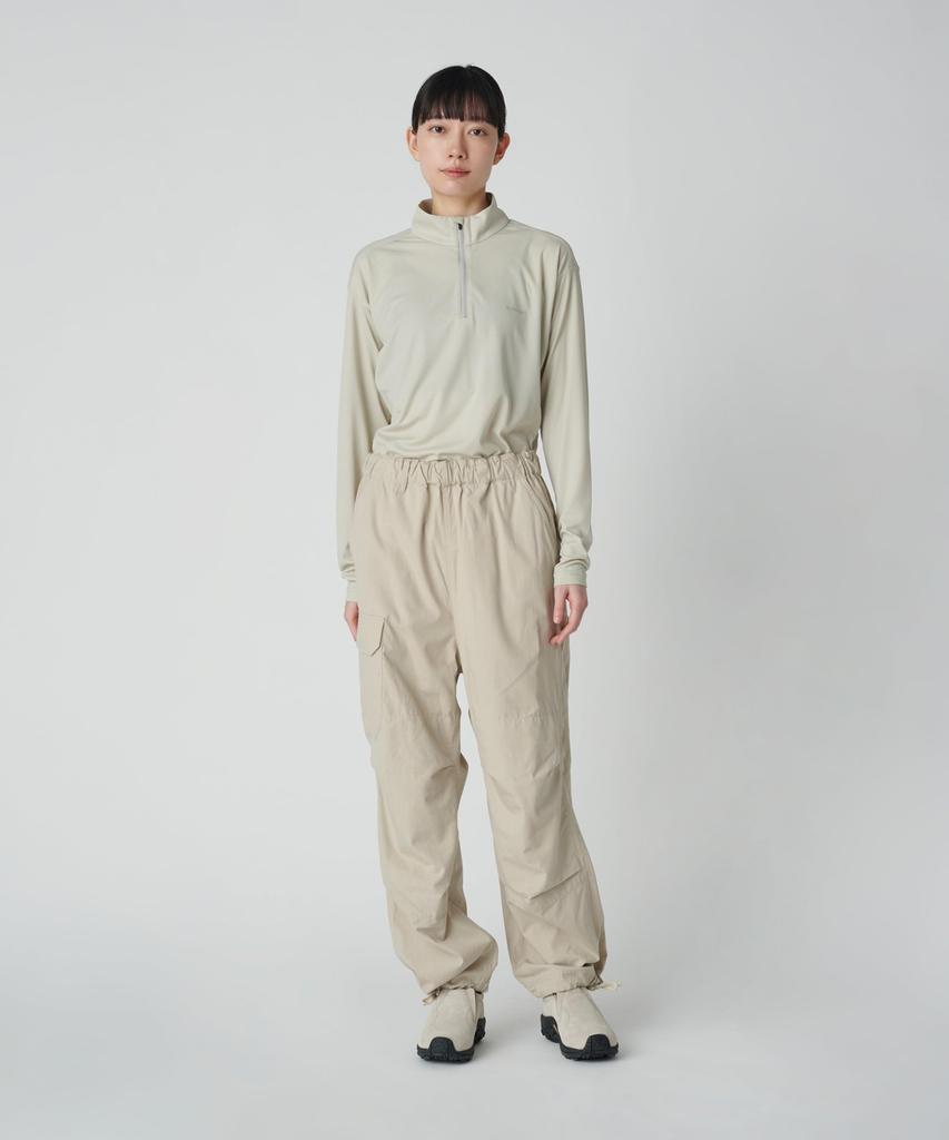 Snow Peak PE Power Dry Half Zip Pullover size XLIVORYSW-25SU013, perfect for festivals, camping, and outdoor activities