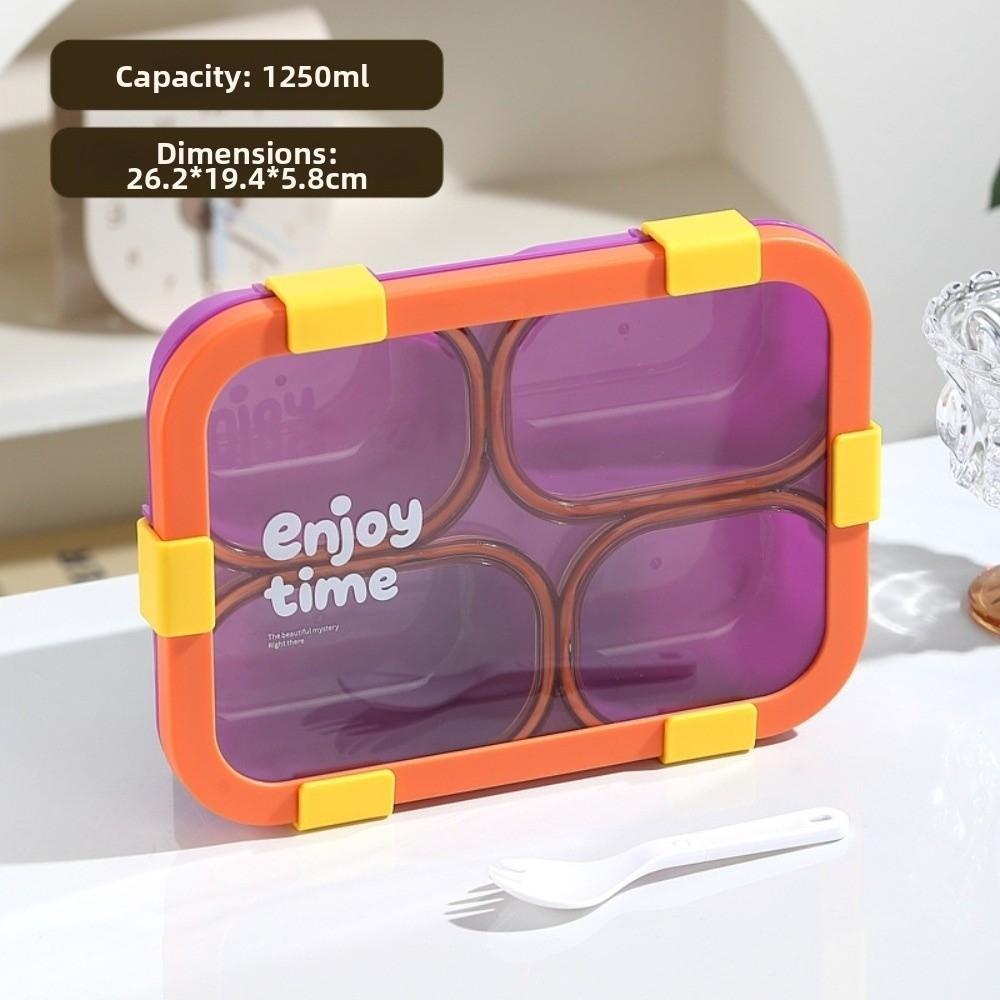 Divided Compartments Lunch Box Sealed Lid Food Container Thermal Lunch Box for Office Workers