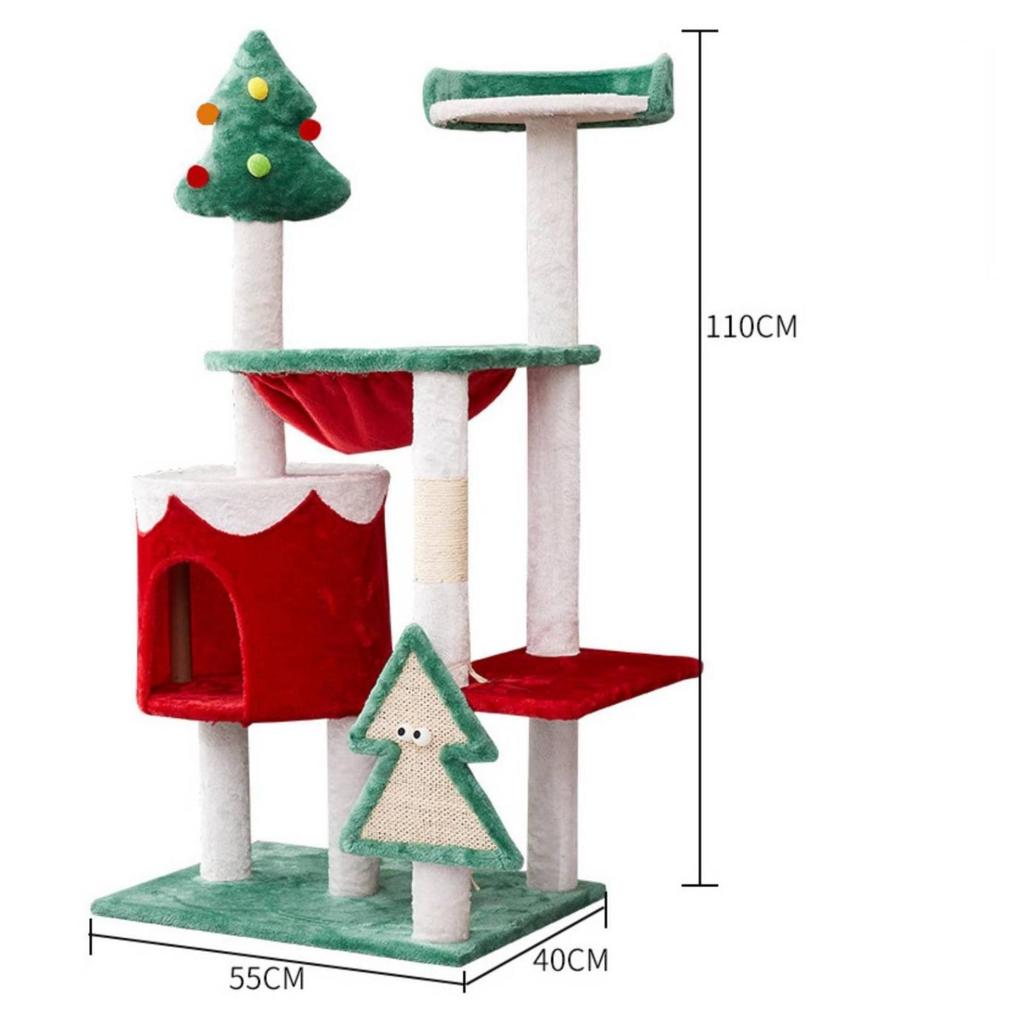 Cat Tree with Sling Festive Scratching Posts Pet Furniture