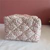 2024 Floral Cotton Cosmetic Bag - Large Capacity, Portable, Hand-Held Storage
