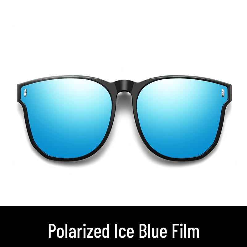 Ultra-Light Polarized Clip-On Sunglasses for Men & Women - Large Frame, UV Protection, Perfect for Prescription Glasses & Driving