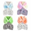 Knitted Fabric Faux Fur Scarf Cross Tie Winter Neck Scarf New Wrist Cuff  Daily Outfits