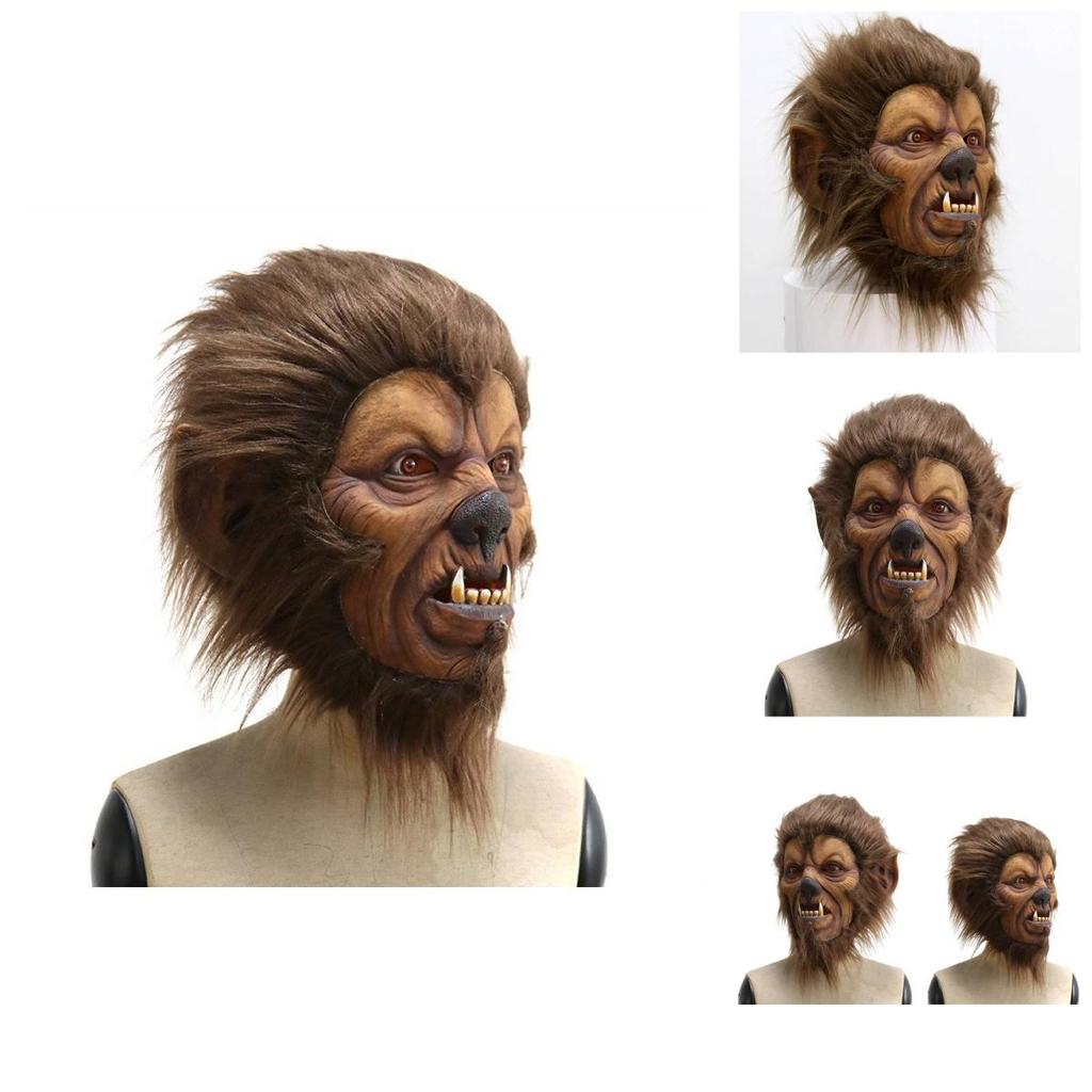 Cute Animal Lion Mask Latex Halloween Costume Party Dress Up