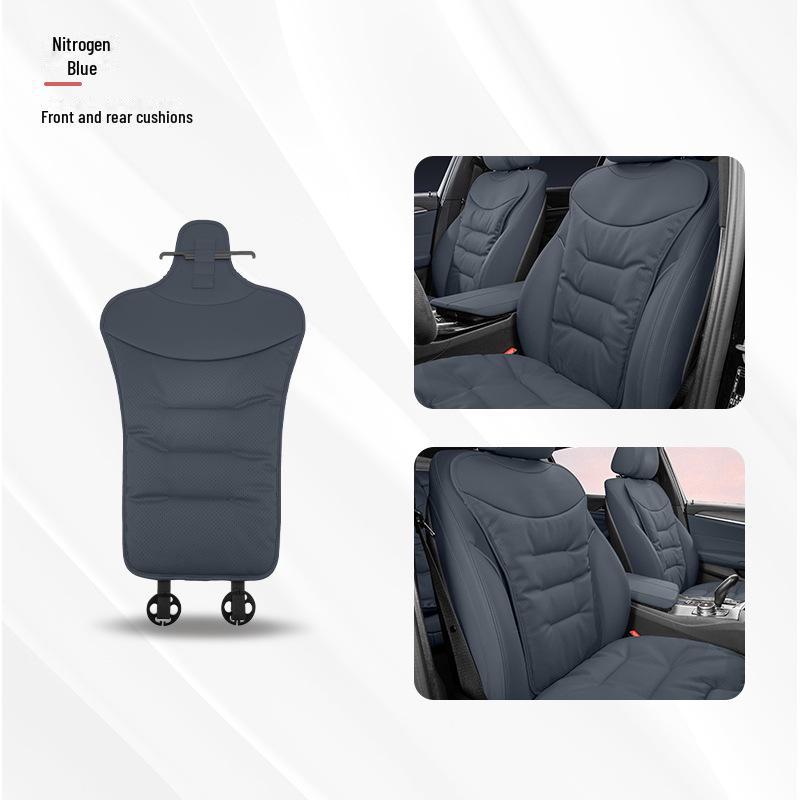 Universal Ventilated Nappa Leather Car Seat Cushions - Four Seasons, Breathable, High-Grade, Perforated Design for All Models.