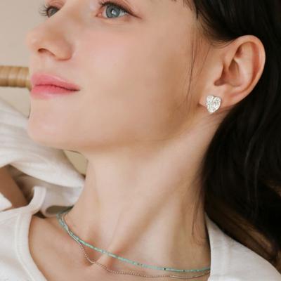 EIGHTMORE Heart Print Silver925 Earring