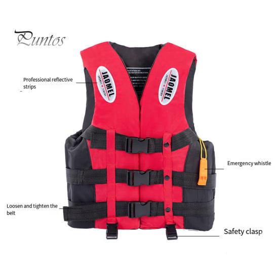 Adult Life Jacket 100N Buoyancy Paddle Life Vest Adjustable Flotation Device with Reflective Strip for Kayak Boat Surf Water Sports