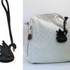 Handmade PU Leather Black White Swan Couple Keychain Cute Bag Charm Pendant Decoration Gift for Lover