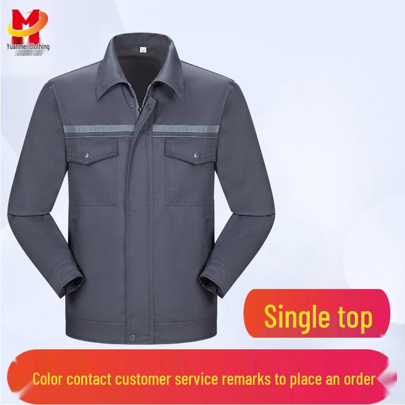 Unisex Short-Sleeve Summer Workwear Set for Auto Repair, Labor Protection, Welding, and Engineering