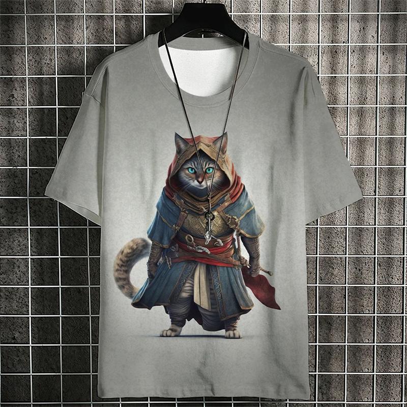 3D printed T-shirt summer short sleeved T-shirt