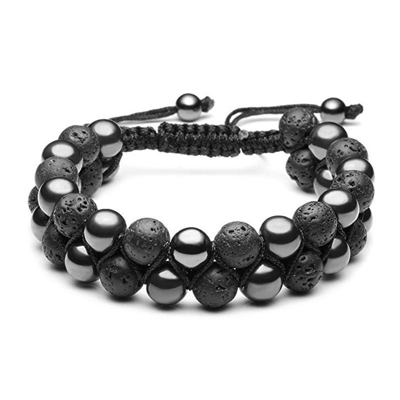 

JYL TS Bracelet Inspirational Unisex Design Brings Motivation & Hope 03-Black gallstone volcanic рыжехвостый