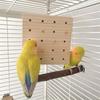 Bird Cage Toy Birdcage Hanging Molar Toy Wood Block Cage Rope Grinding Toy Climbing Swing Toy for Lovebirds Cockatoos