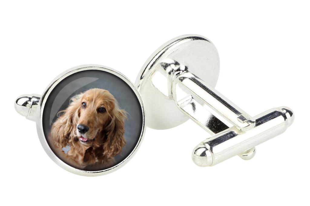 Cocker Spaniel Inglese - gemelli, un accessorio per camicia, un ciondolo per camicia della marca Art-Dog
